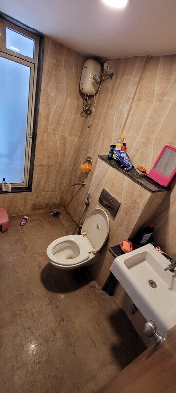 Bathroom in 1 BHK Apartment at Lodha Amara, Kolshet Road – for Rent