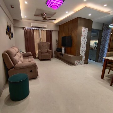 Living Room in 2 BHK Apartment at Lodha Amara New Tower, Kolshet Industrial Area – for Rent