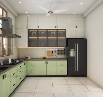 Kitchen in 3 BHK Apartment at Ambience Courtyard, Manikonda – for Rent