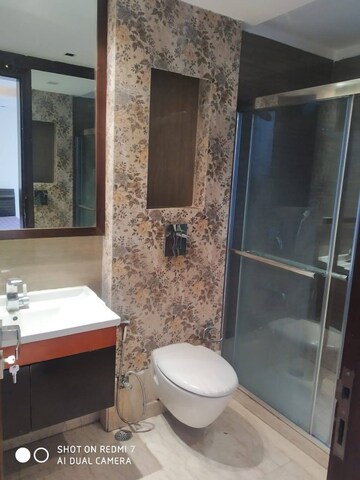 Bathroom in 3 BHK Builder Floor at Sarvapriya Vihar – for Rent