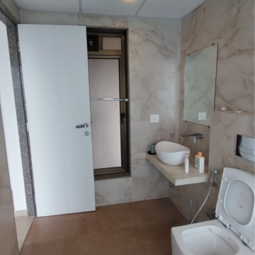 Attached Bathroom in 3 BHK Apartment at Kanakia Silicon Valley, Hariom Nagar – for Rent