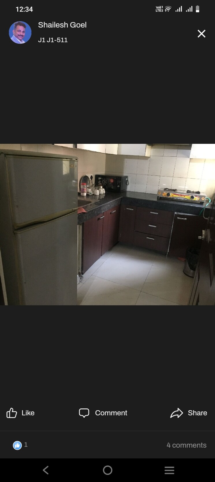 Kitchen, maya-garden-city 1 Bedroom 610 Sq.Ft. Apartment In Lohgarh Zirakpur 8948688