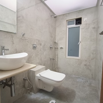 Bathroom in 3 BHK Apartment at Shraddha Elite, Poisar – for Rent