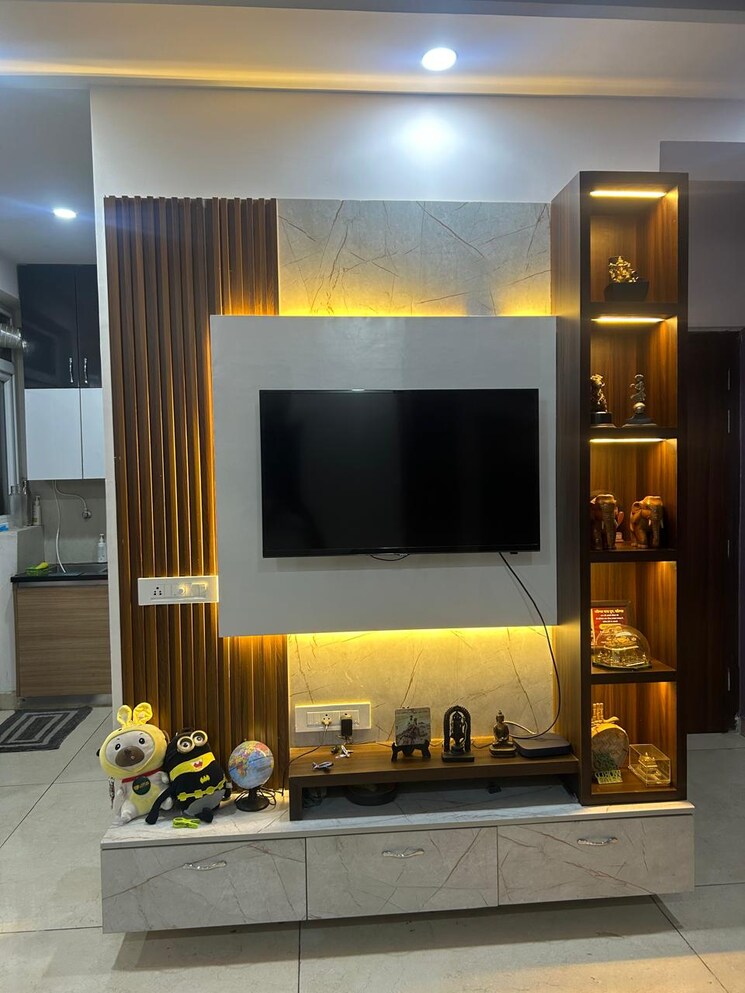Living Room, maya-green-lotus-saksham 3 Bedroom 1800 Sq.Ft. Apartment In International Airport Road Zirakpur 8948815