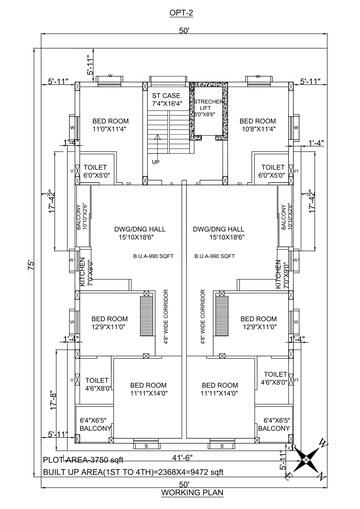 Floor Plan in 3 BHK Apartment at Nayapalli – for Sale