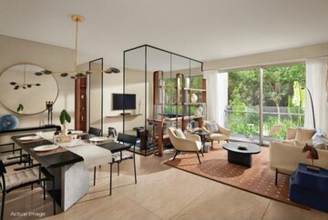 Living Room in 3 BHK Apartment at Oberoi Forestville, Kolshet Road – for Sale