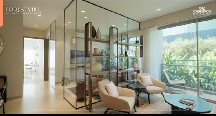 Living Room, oberoi-forestville 3 Bedroom 1090 Sq.Ft. Apartment In Kolshet Road Thane 8949113