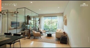 Living Room in 3 BHK Apartment at Oberoi Forestville, Kolshet Road – for Sale