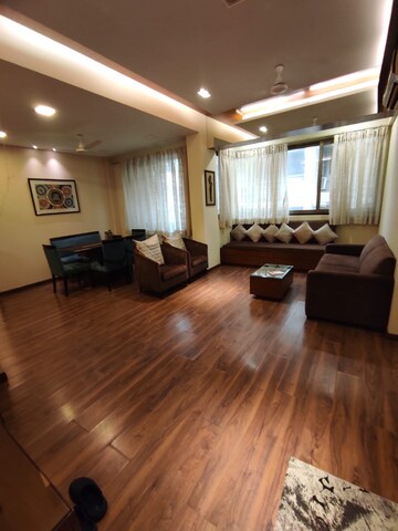 Living Room in 3 BHK Apartment at Hillslope CHS, Pali Hill – for Rent