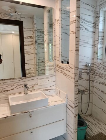 Bathroom in 4 BHK Builder Floor at Boutique Residential Apartments A-4 1, Vasant Vihar – for Rent