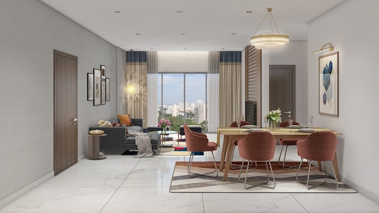 Living Room, kolte-patil-evara 3 Bedroom 1100 Sq.Ft. Apartment In Borivali West Mumbai 8949512