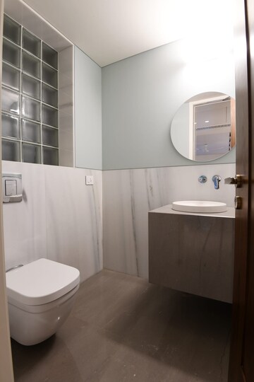 Bathroom in 4 BHK Builder Floor at Jor Bagh – for Rent