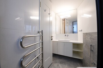 Bathroom in 4 BHK Builder Floor at Jor Bagh – for Rent