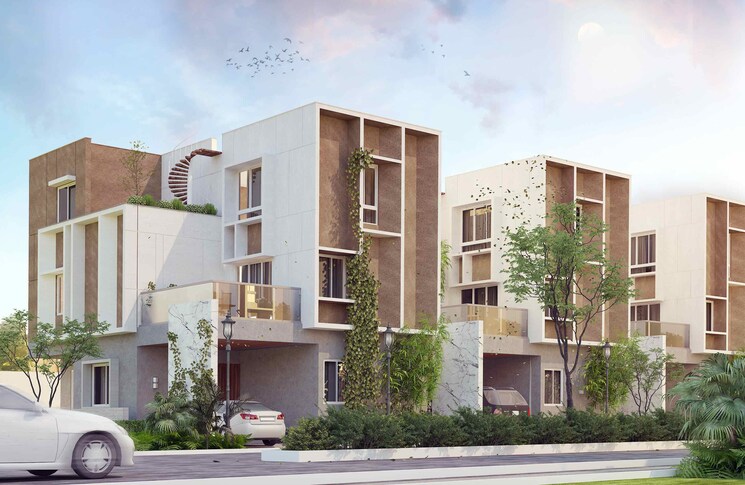 Exterior View, sark-prime-north-meadows 4 Bedroom 3200 Sq.Ft. Villa In Mokila Hyderabad 8949994