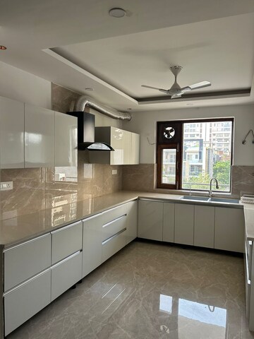 Kitchen in 3 BHK Builder Floor at Unitech South City II, Sector 50 – for Rent