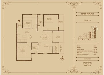Floor Plan in 3 BHK Apartment at Signature Pristine, Sarjapur – for Sale