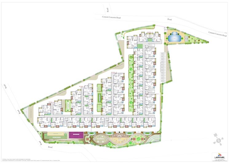 Master Plan, signature-pristine 3 Bedroom 1240 Sq.Ft. Apartment In Sarjapur Bangalore 8950098