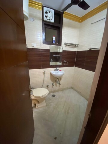 Bathroom in 2 BHK Builder Floor at Chattarpur – for Rent