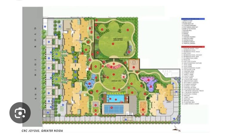Master Plan, crc-joyous 3 Bedroom 1575 Sq.Ft. Apartment In Tech Zone 4 Greater Noida Greater Noida 8950428