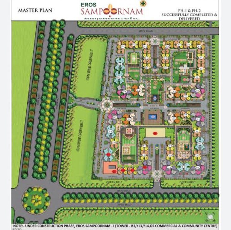 Master Plan, eros-sampoornam-iii 3 Bedroom 1350 Sq.Ft. Apartment In Sector 2 Greater Noida Greater Noida 8950589