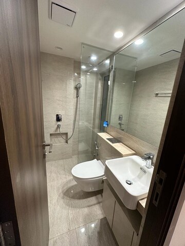 Bathroom in 1 BHK Apartment at Hiranandani Regent Hill, Powai – for Rent