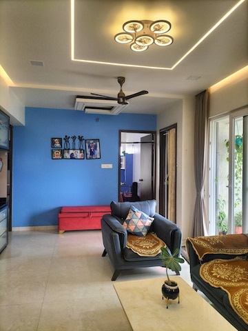 Living Room in 3 BHK Apartment at Majestique Towers, Kharadi – for Rent
