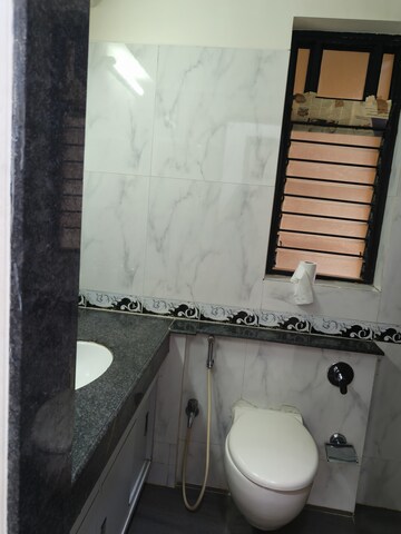 Bathroom in 3 BHK Apartment at K Raheja Interface Heights, Malad West – for Rent