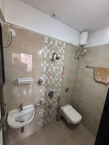Bathroom in 1 BHK Apartment at Velentine Tower, Goregaon East – for Rent