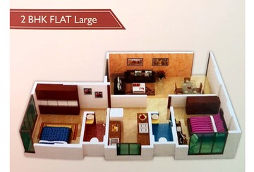 Floor Plan in 2 BHK Apartment at Sainath Yamuna Heights, Mulund West – for Sale