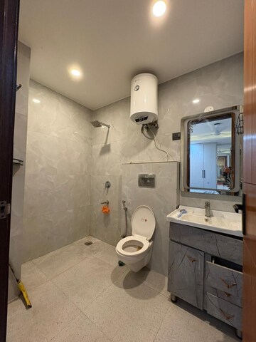 Bathroom in 2 BHK Builder Floor at Chattarpur – for Rent