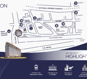 Floor Plan in 3 BHK Apartment at Zee Sadguru, Hanuman Road – for Sale