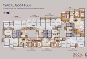 Master Plan in 3 BHK Apartment at Zee Sadguru, Hanuman Road – for Sale
