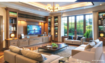 Living Room in 3 BHK Apartment at Zee Sadguru, Hanuman Road – for Sale
