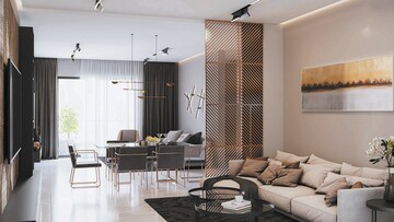 Living Room in 4 BHK Apartment at Brigade Gateway, Kokapet – for Sale
