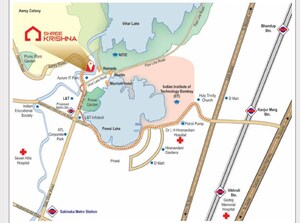 2 BHK Builder Floor – Map Location View at Shreem Shree Krishna, Powai - for Sale