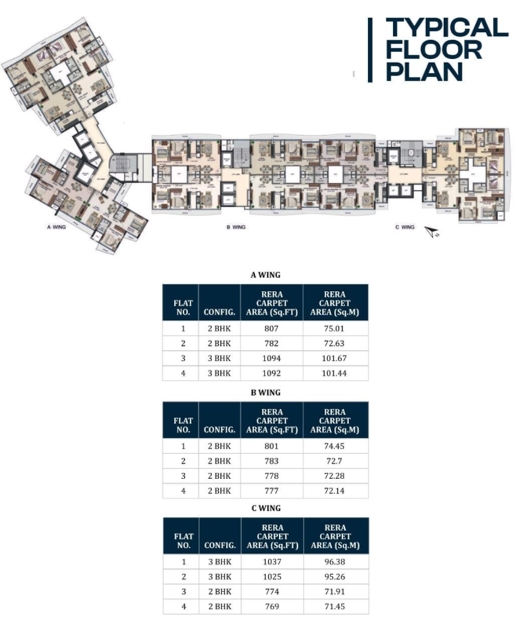 Master Plan, naman-habitat 2 Bedroom 782 Sq.Ft. Apartment In Dhakoji Sethpada Mumbai 8952343