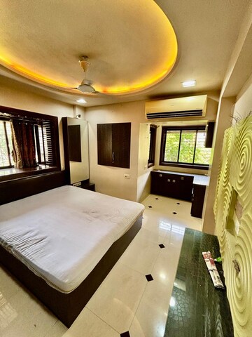 Living Room in 3 BHK Apartment at S Raheja Panorama, Santacruz West – for Rent