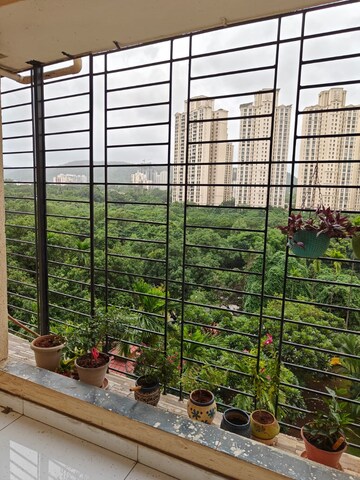 Balcony in 2 BHK Apartment at Nakshatra Swastik Alps, Brahmand – for Rent