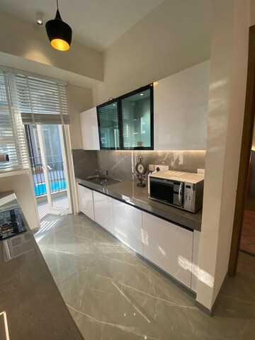 Kitchen in 3.5 BHK Builder Floor at Smart World Gems, Sector 89 – for Rent