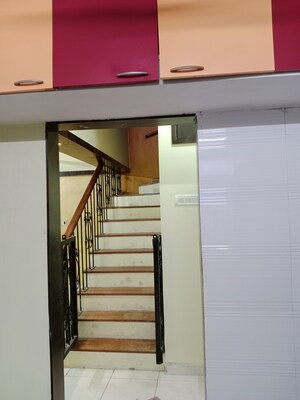 Staircase in 3 BHK Penthouse at Green Acres Apartment, Waghbil – for Sale