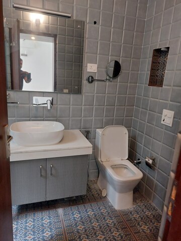 Bathroom in 4 BHK Builder Floor at Maharani Bagh – for Rent