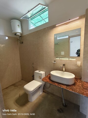 Bathroom in 2 BHK Builder Floor at Vasant Kunj – for Rent