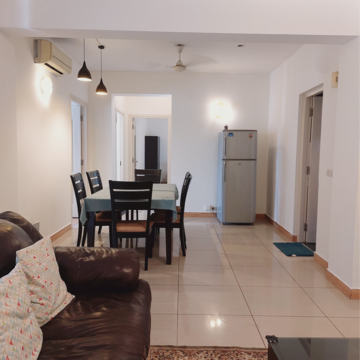Living Room in 3 BHK Apartment at Sweta Central Park I, Dlf Phase I – for Rent