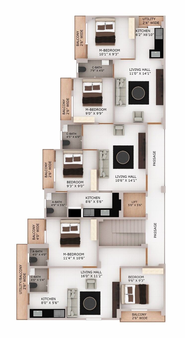 Floor Plan, maruthi sevanagar 1 Bedroom 450 Sq.Ft. Apartment In Maruthi Sevanagar Bangalore 8954625