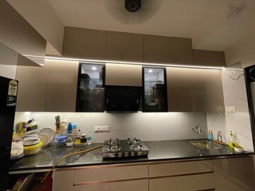 Kitchen in 3 BHK Apartment at Rodas Enclave Evergreen, Patlipada – for Rent