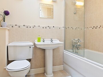 Bathroom in 2 BHK Apartment at Ganga Vihar  – for Rent
