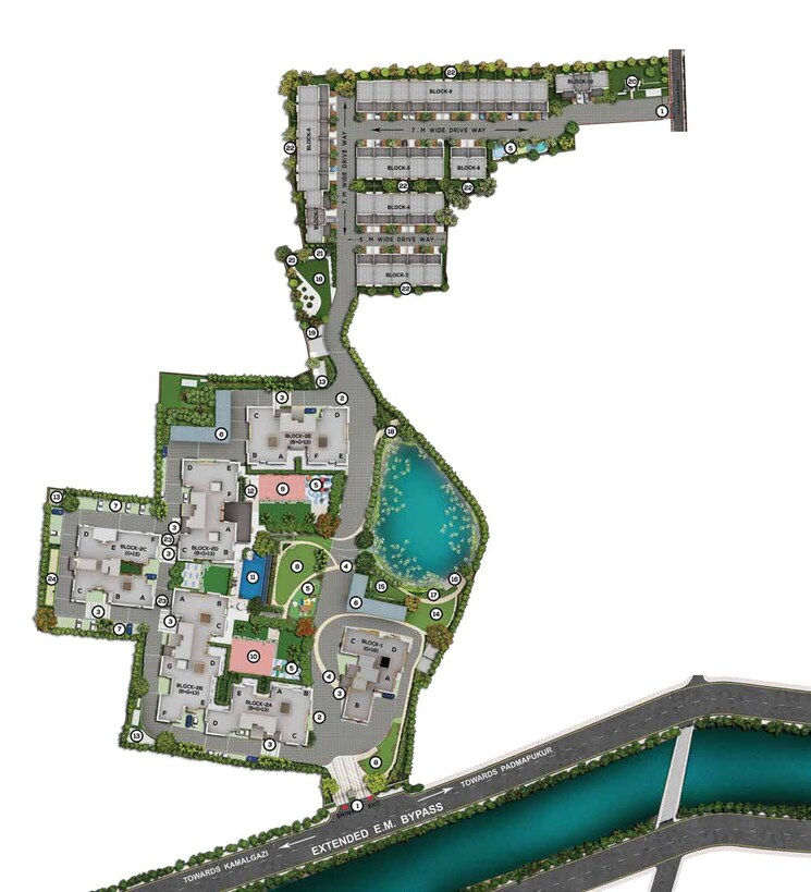 Master Plan, em bypass 4 Bedroom 1780 Sq.Ft. Villa In Em Bypass Kolkata 8954949