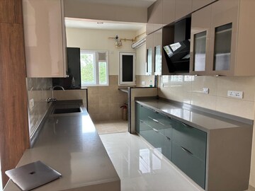 Kitchen in 3 BHK Apartment at LnT Raintree Boulevard, Hebbal – for Rent