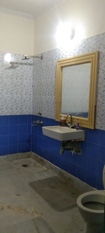 Bathroom in 2 BHK Builder Floor at Mehrauli – for Rent