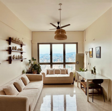 Living Room in 4 BHK Apartment at Sheth Auris Serenity Tower 2, Kanch Pada – for Sale